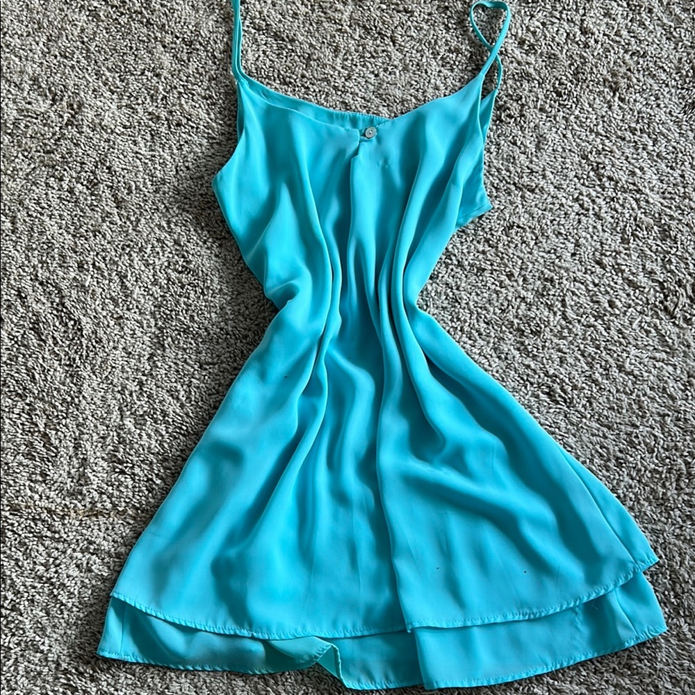 Elegant Blue Mini Dress